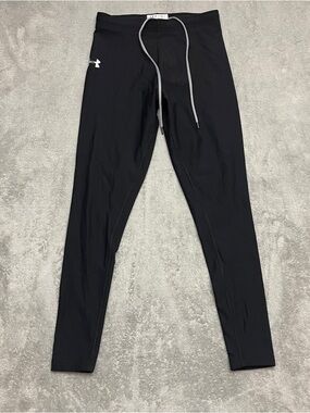 Mens Vintage Under Armour Spandex Tights Compression Pants Black M Cold gear